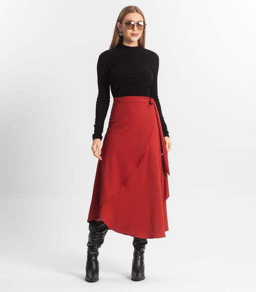 Saia Midi Amarração Envelope Select Laranja