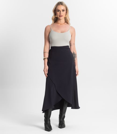 Saia Midi Amarração Envelope Select Azul