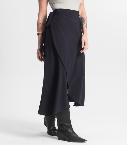 Saia Midi Amarração Envelope Select Azul