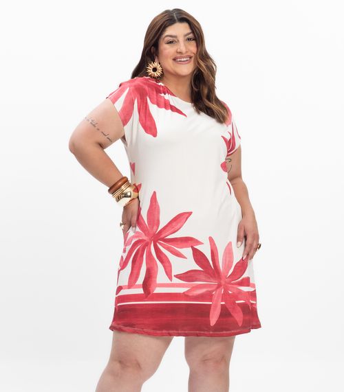 Vestido Curto Feminino Plus Size Secret Glam Vermelho