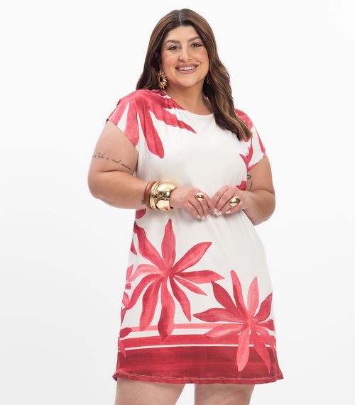 Vestido Curto Feminino Plus Size Secret Glam Vermelho