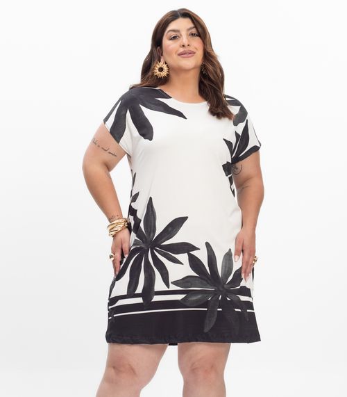 Vestido Curto Feminino Plus Size Secret Glam Preto
