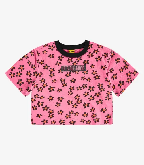 Blusa Feminina Malhao Fruit Rovi Kids Rosa