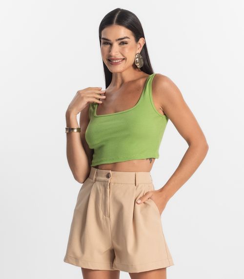 Top Básico Feminino em Ribana Rovitex Verde