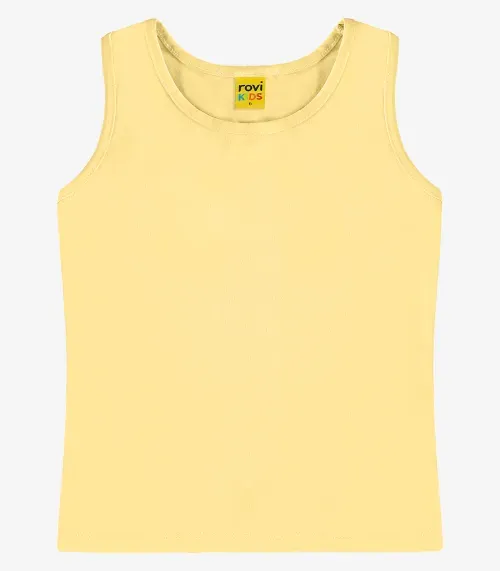 Regata Básica Infantil Feminina Rovi Kids Amarelo