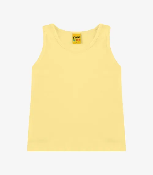 Regata Básica Infantil Feminina Rovi Kids Amarelo