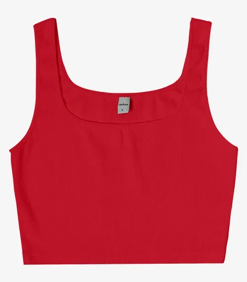 Top Básico Feminino em Ribana Rovitex Vermelho