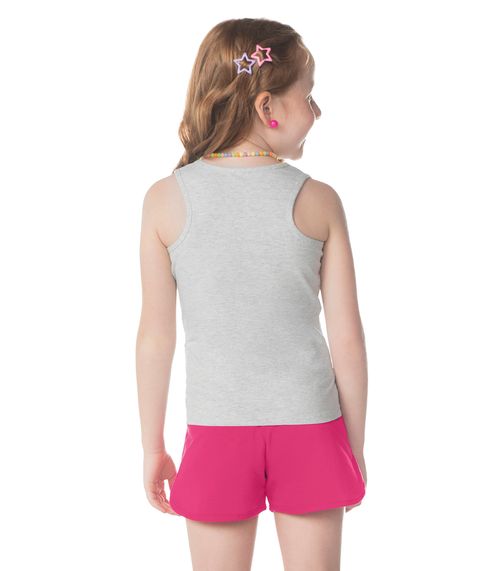 Regata Básica Infantil Feminina Rovi Kids Cinza