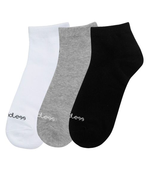 Kit 3 Pares De Meias Cano Curto Adulto Endless Unica