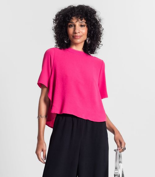 Blusa Feminina Manga Curta Rovitex Rosa