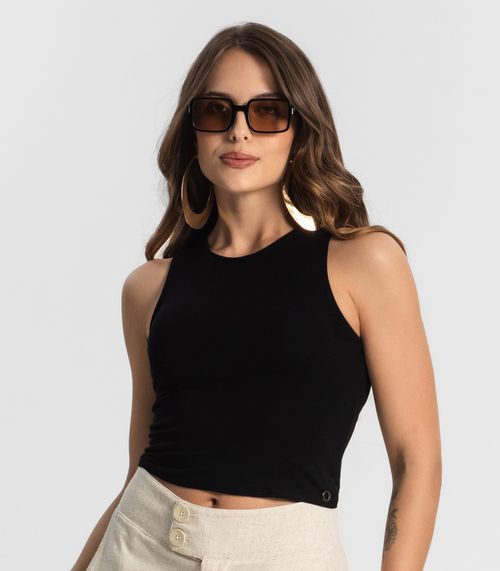 Regata De Viscotorcion Básica Feminina Endless Preto