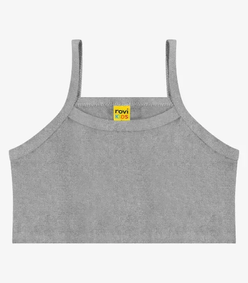 Top De Alça Infantil Rovi Kids Cinza