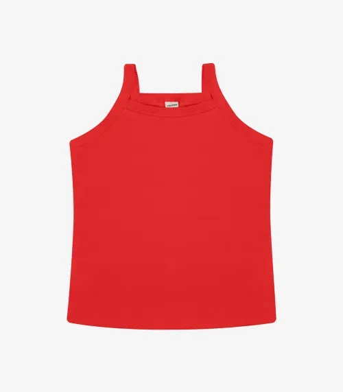 Regata De Alça Infantil Feminina Rovi Kids Vermelho