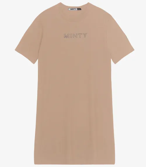 Vestido Juvenil Curto em Molecotton Minty Marrom