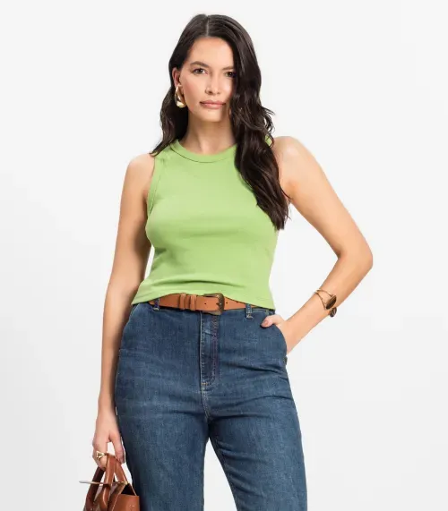 Regata Cropped Feminina Ribana Rovitex Verde