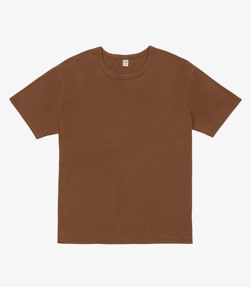 T-Shirt Over Básica Feminina Rovitex Marrom
