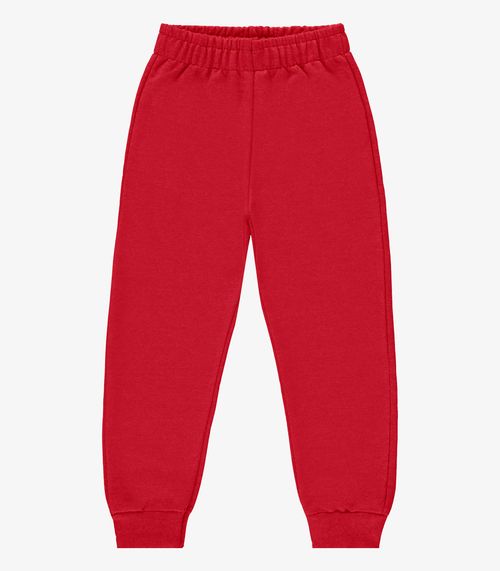 Calça Básica Unissex Infantil Rovi Kids Vermelho