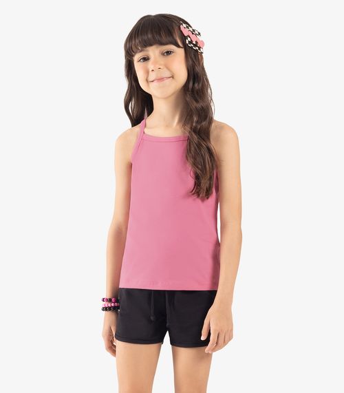 Regata De Alça Infantil Feminina Rovi Kids Rosa