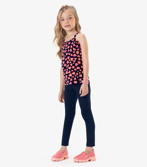 Calça Legging Infantil Feminina Rovi Kids Azul