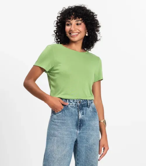 Blusa Feminina Básica Visco Tricot Rovitex Verde