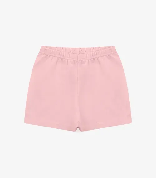 Shorts em Cotton Leve Rovi Kids Rosa