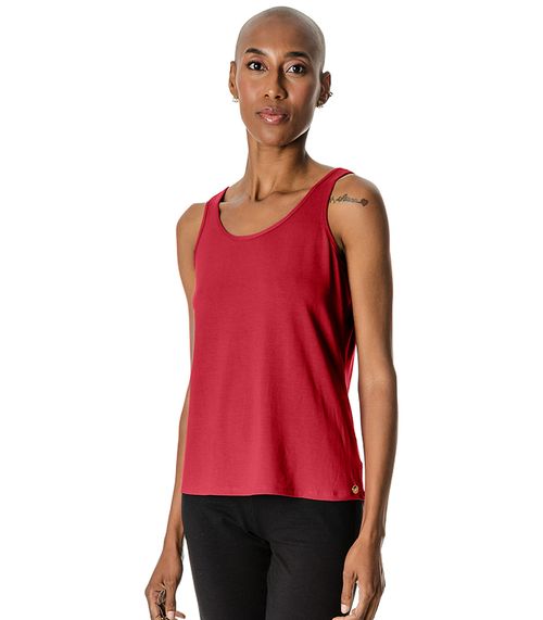 Regata Feminina Básica em Viscotorcion Rovitex Vermelho