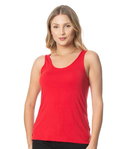 Regata Feminina Básica em Viscotorcion Rovitex Vermelho