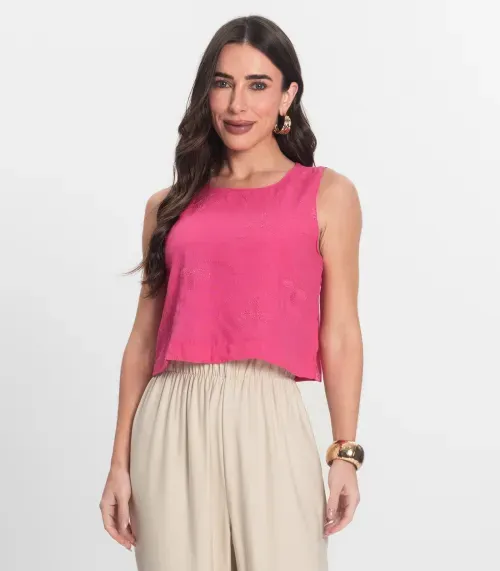 Regata De Linho Feminina Endless Rosa