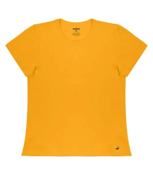 Blusa Feminina Cotton Leve Básica Rovitex Amarelo
