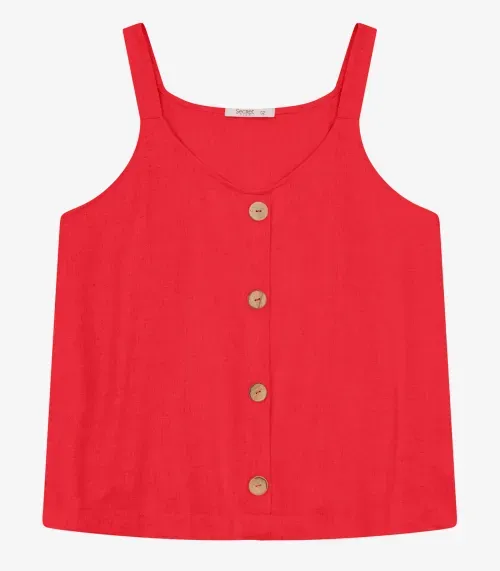 Regata Feminina Plus Size Secret Glam Laranja