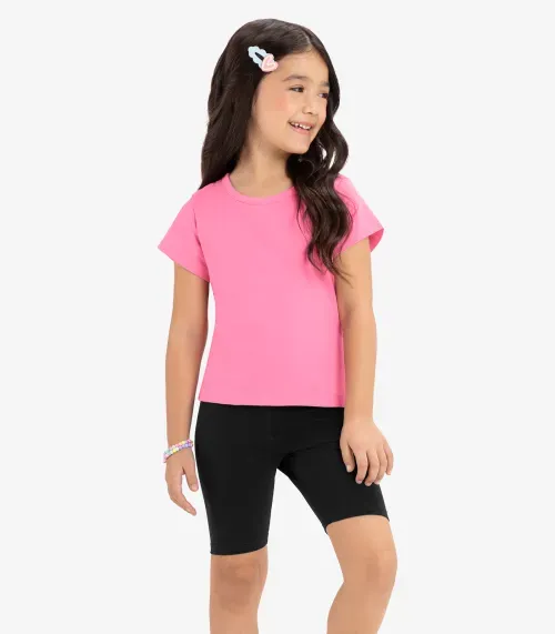 Bermuda Ciclista Infantil Feminina Rovi Kids Preto