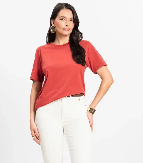 Camiseta Básica Unissex Rovitex Vermelho