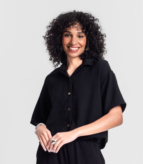 Camisa Feminina Em Air Flow Rovitex Preto