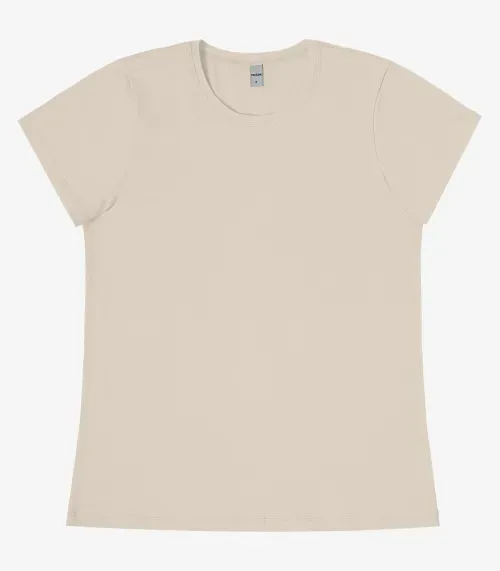 Blusa Feminina Cotton Leve Básica Rovitex Bege