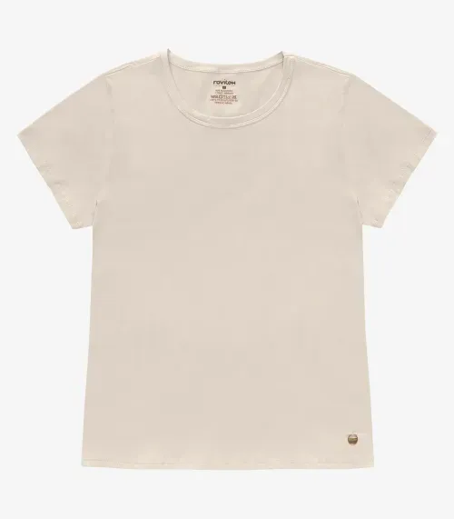 Blusa Feminina Cotton Leve Básica Rovitex Bege