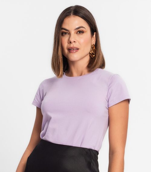 Blusa Feminina Cotton Leve Básica Rovitex Roxo