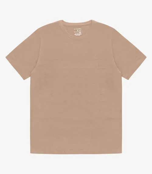 Camiseta Masculina Meia Malha Diametro Marrom