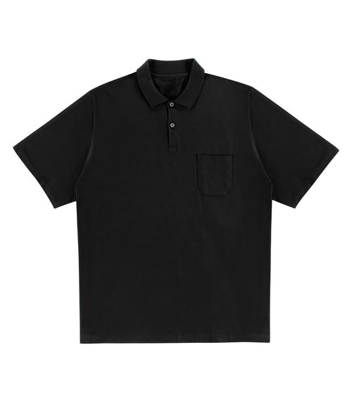 Camisa Polo Plus Size Masculina Diametro Preto