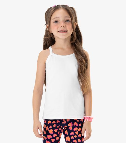 Regata De Alça Infantil Feminina Rovi Kids Branco
