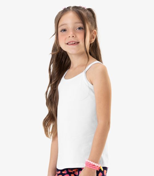 Regata De Alça Infantil Feminina Rovi Kids Branco