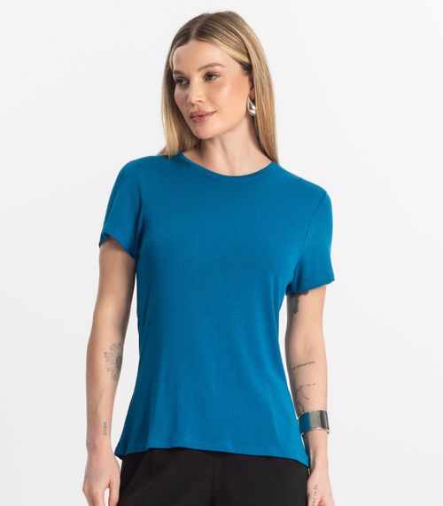 Blusa Feminina Básica Visco Tricot Rovitex Azul