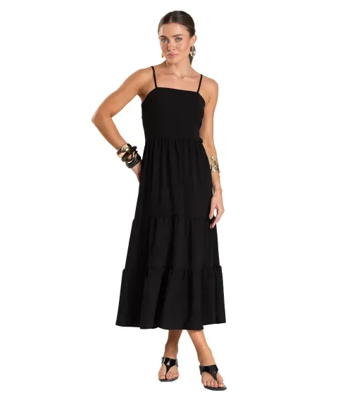 Vestido Feminino Midi Dianna Preto