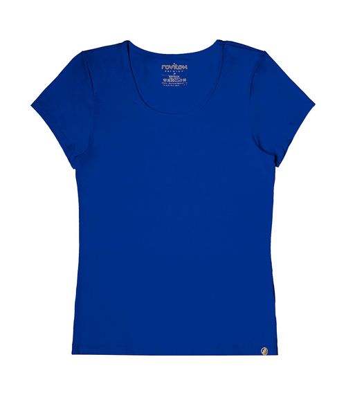 Blusa Feminina Viscotorcion Básica Rovitex Azul
