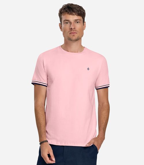 Camiseta Básica Masculina Diametro Rosa