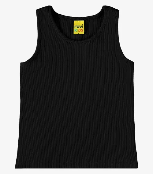 Regata Infantil Feminina em Ribana Rovi Kids Preto