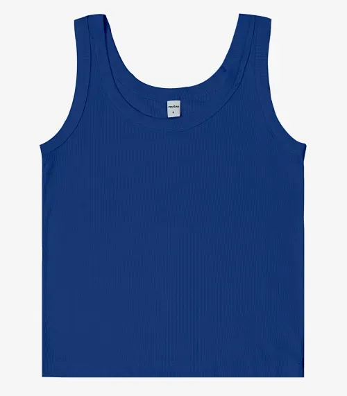 Regata em Ribana de Viscose Rovitex Azul