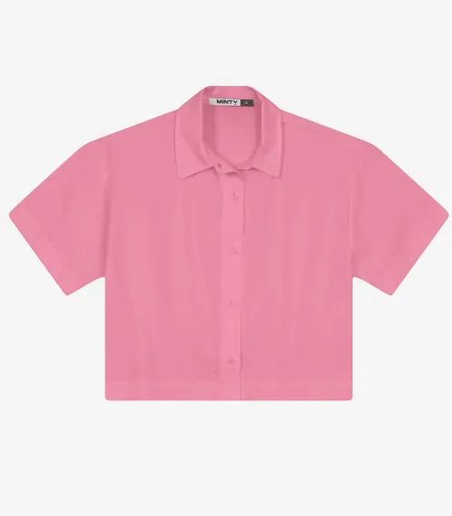Camisa Feminina Tricoline Minty Rosa