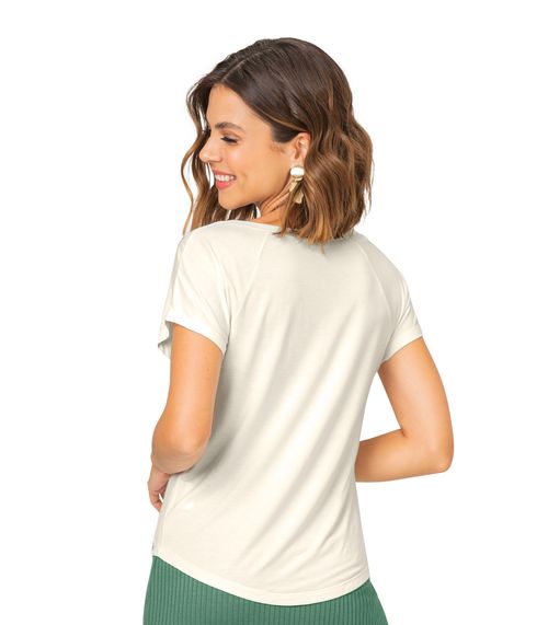 Blusa Feminina Viscotorcion Rovitex Bege