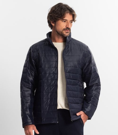 Jaqueta Masculina Em Microfibra Com Bolso Diametro Azul