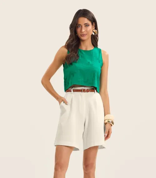 Regata De Linho Feminina Endless Verde
